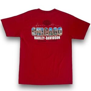 Chicago Harley Davidson Red TShirt
